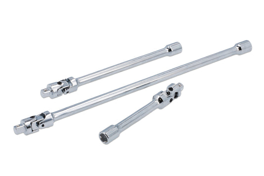 Laser Tools 1/4"D 3pc Universal Joint Extension Set Spring Loaded 8495