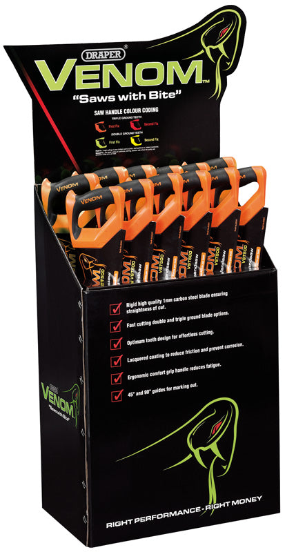 Draper Venom® First Fix Triple Ground Handsaws, 500mm (added value pack 30 saws + 6 foc)