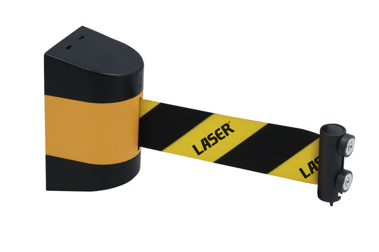 Laser Tools Wall Mounted Magnetic Retractable Barrier 5m x 48mm 8529