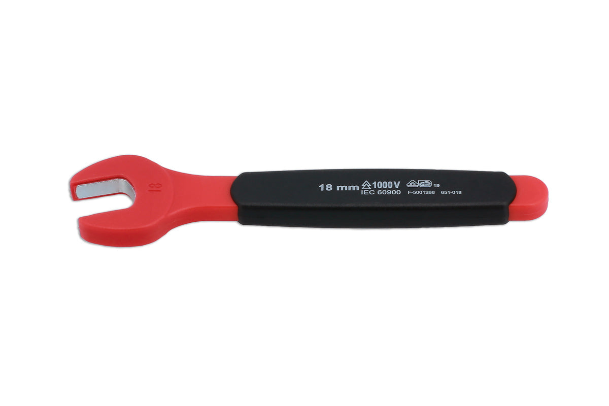Laser Tools Insulated Open Ended Spanner 18mm 8551