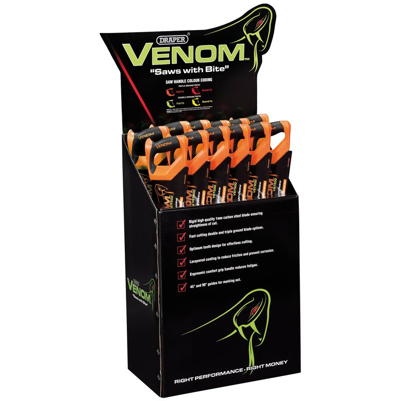 Draper Venom® First Fix Triple Ground Handsaws, 550mm (added value pack 30 saws + 6 foc)