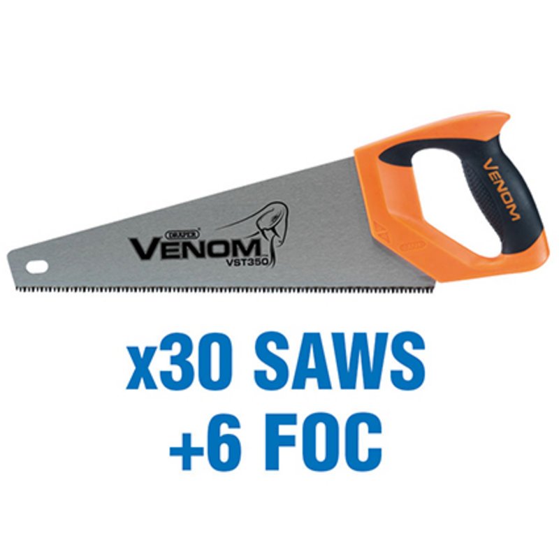 Draper Venom® First Fix Triple Ground Tool Box Saws (added value pack 30 saws + 6 foc)