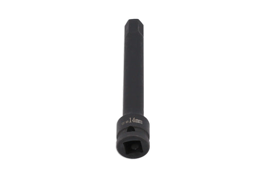 Laser Tools Extra Long Impact Hex Bit 1/2"D 14mm 8587