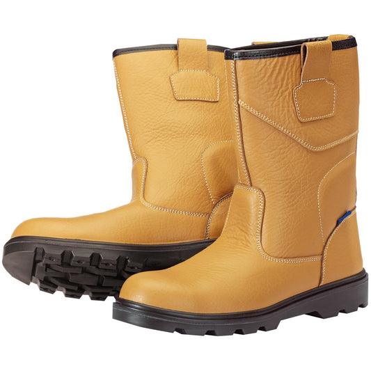 Draper Rigger Style Safety Boots Size 12 Leather Steel Toecap Fur lining 85977