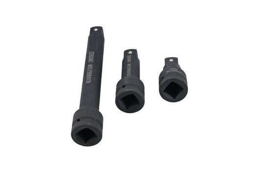 Laser Tools 1"D Impact Extension Bar Set 3 Piece Lengths100 150 and 300mm 8600