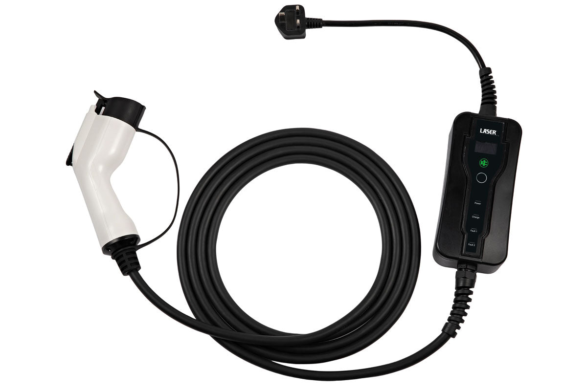 Laser Tools EV Charging Cable - Type 1 Female to UK 3 Pin Plug 13A Single Phase 8629