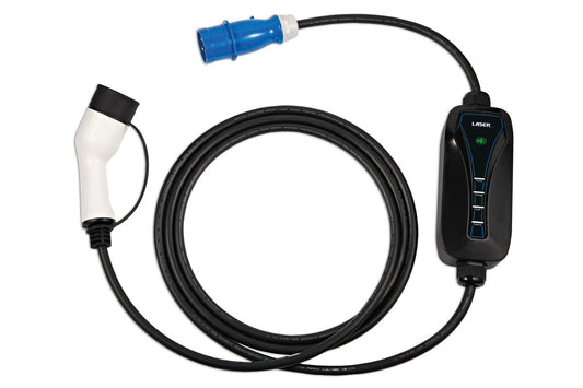 Laser Tools EV Charging Cable - Type 2 Female to Commando Plug (blue) 32A Single Phase 8630