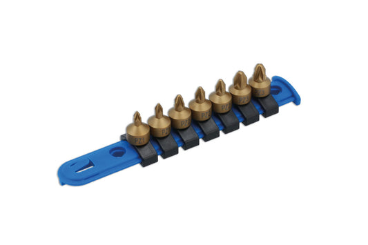 Laser Tools Low Profile Pozi Drive Socket Bit Set 1/4"D 7pc Length 19mm 8665