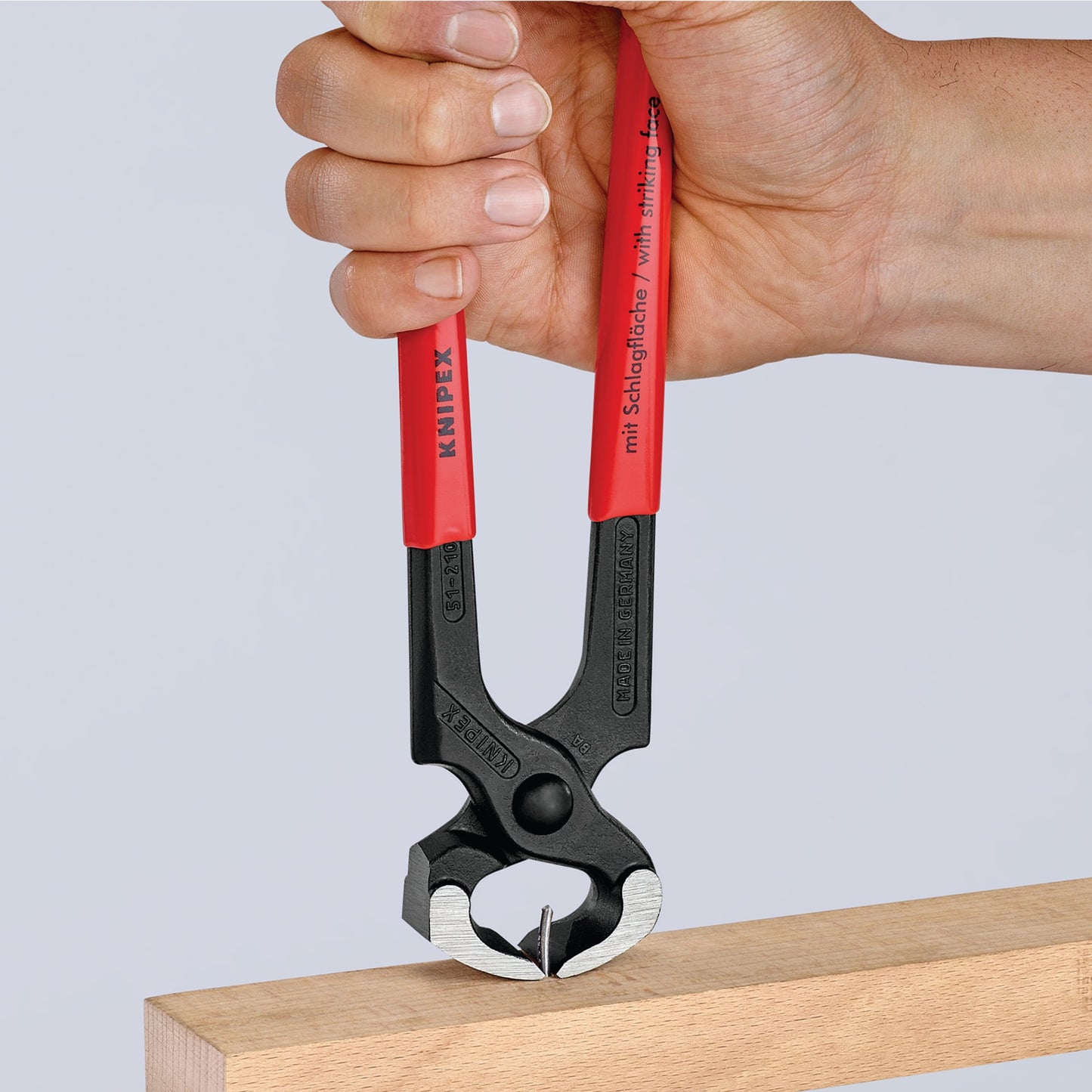 Knipex Carpenters Pincer 210mm Lower Jaw Striking Face For Pins 51 01 210 SBE