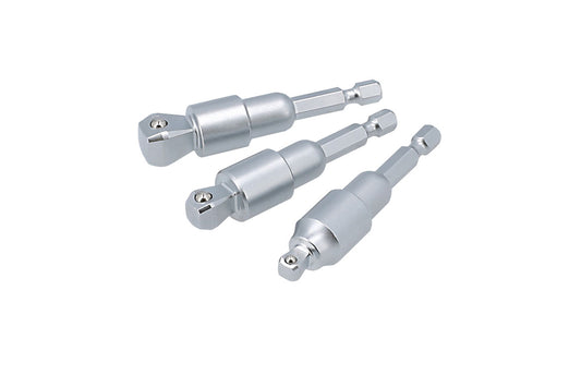 Laser Tools Wobble Drive Socket Adaptor Set 3pc 1/4" 3/8" & 1/2" 1/4"D 8716