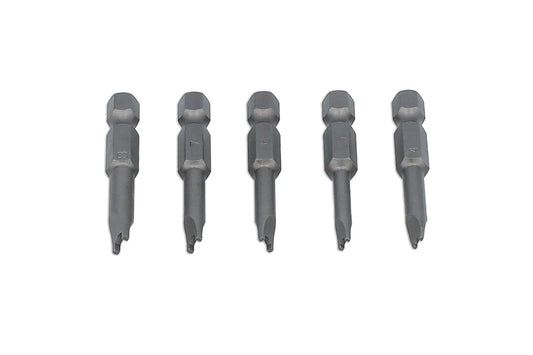 Laser Tools U Type Security Bit Set 5pc Used On Electrical Products 8734