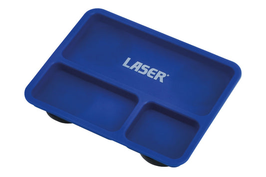 Laser Tools Magnetic Parts Tray 3 Compartments Size 150 x 120 x 22mm 8753