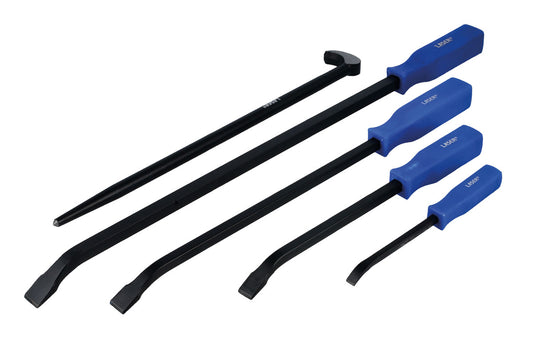 Laser Tools Pry Bar And Heel Bar Set 5pc Comfort Grip Handles EVA Foam Tray 8759