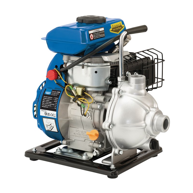 Draper Expert Quality Petrol Water Pump 85L/min 2.5HP 4 Stroke Weight 11kg 87680