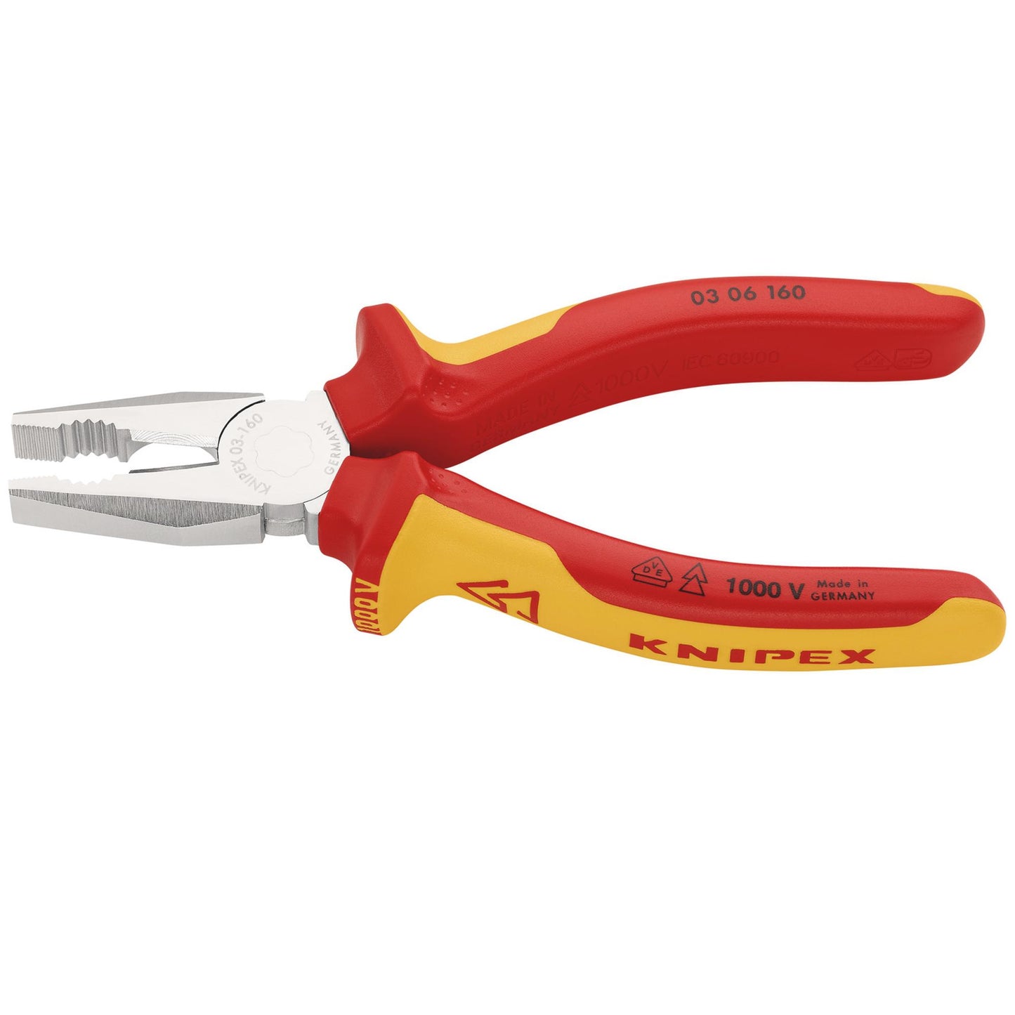 KNIPEX 03 06 160 SB VDE Combination Pliers, 225mm
