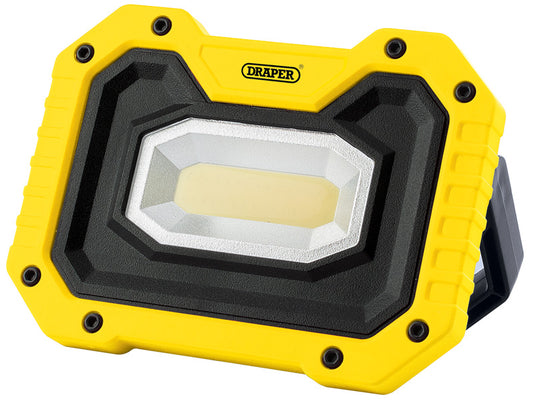 Draper COB LED Worklight 5W 500 Lumens Yellow 4 x AA Batteries Supplied 88008