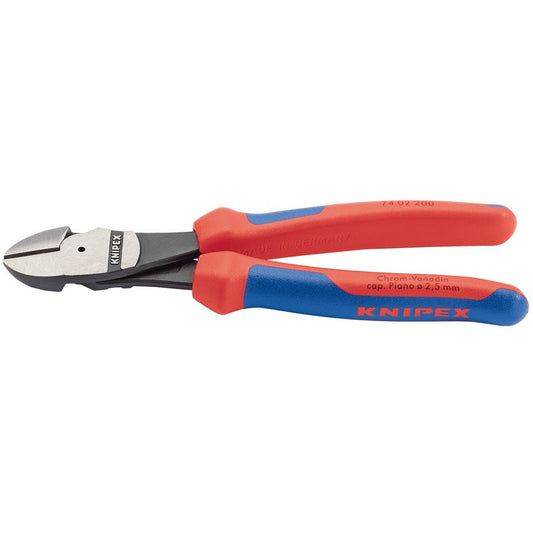 Knipex 200mm High Leverage Diagonal Side Cutter Comfort Grip Handles 74 02 200