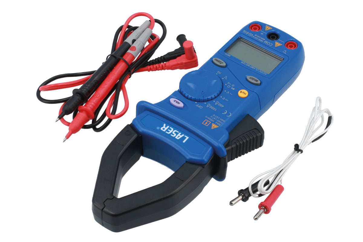 Laser Tools Digital Clamp Meter CAT III 600V Auto Ranging Data Hold ACDC 8820