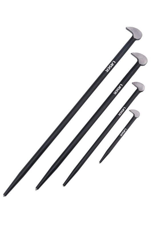 Laser Tools Ladyfoot Heel & Toe Pry Bar Set 4pc Hardened Steel In A Tray 8856