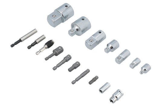 Laser Tools Adaptor Converter Bit Driver Set 17pc For Cordless Drills etc 8887