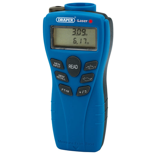Draper Distance Measure Stud Detector with Laser Pointer 600mm to 15M 88988