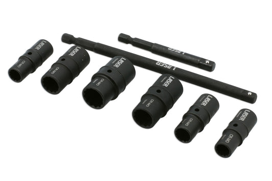 Laser Tools 1/4 "D 8pc Double End Thin Wall Socket Set 8 to 15 5/16 to 1/2" 8905