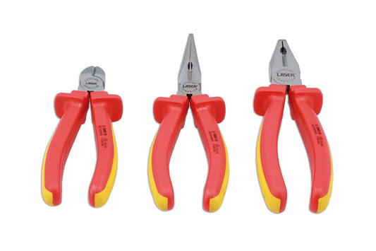 Laser Tools Insulated Plier Set 3pc For Hybrid And Electric Vehicles 8916