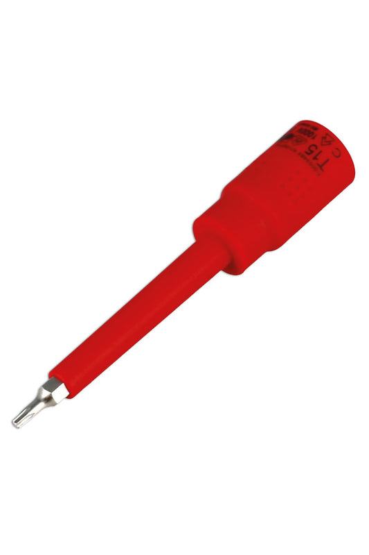Laser Tools 3/8"D T15 Insulated Extra Long Torx Star Bit Socket 8917