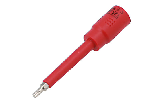 Laser Tools 3/8"D T25 Insulated Extra Long Torx Star Bit Socket 8919
