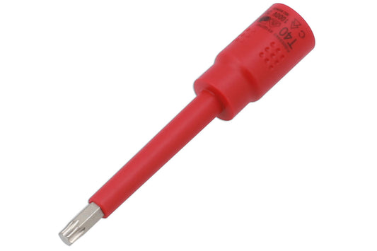 Laser Tools 3/8"D T40 Insulated Extra Long Torx Star Bit Socket 8922