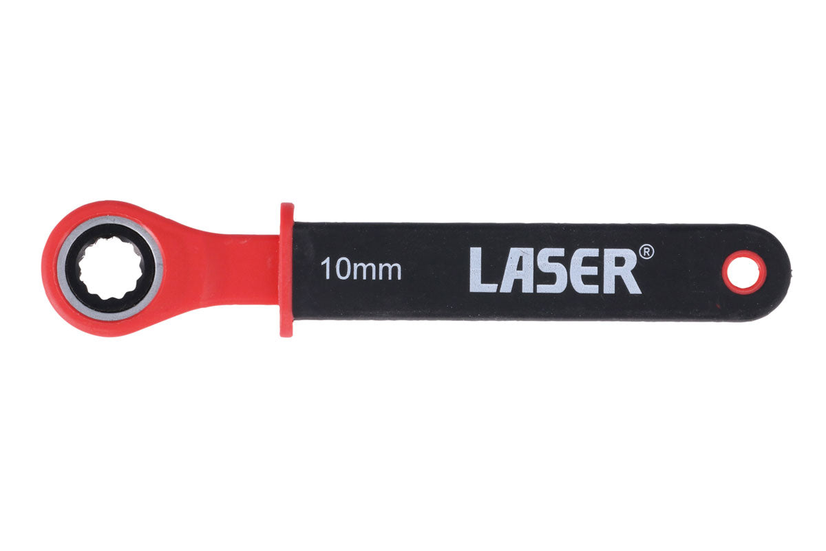 Laser Tools VDE Ratchet Spanner 10mm Bi-Hex 120 Teeth 1000V AC 8948