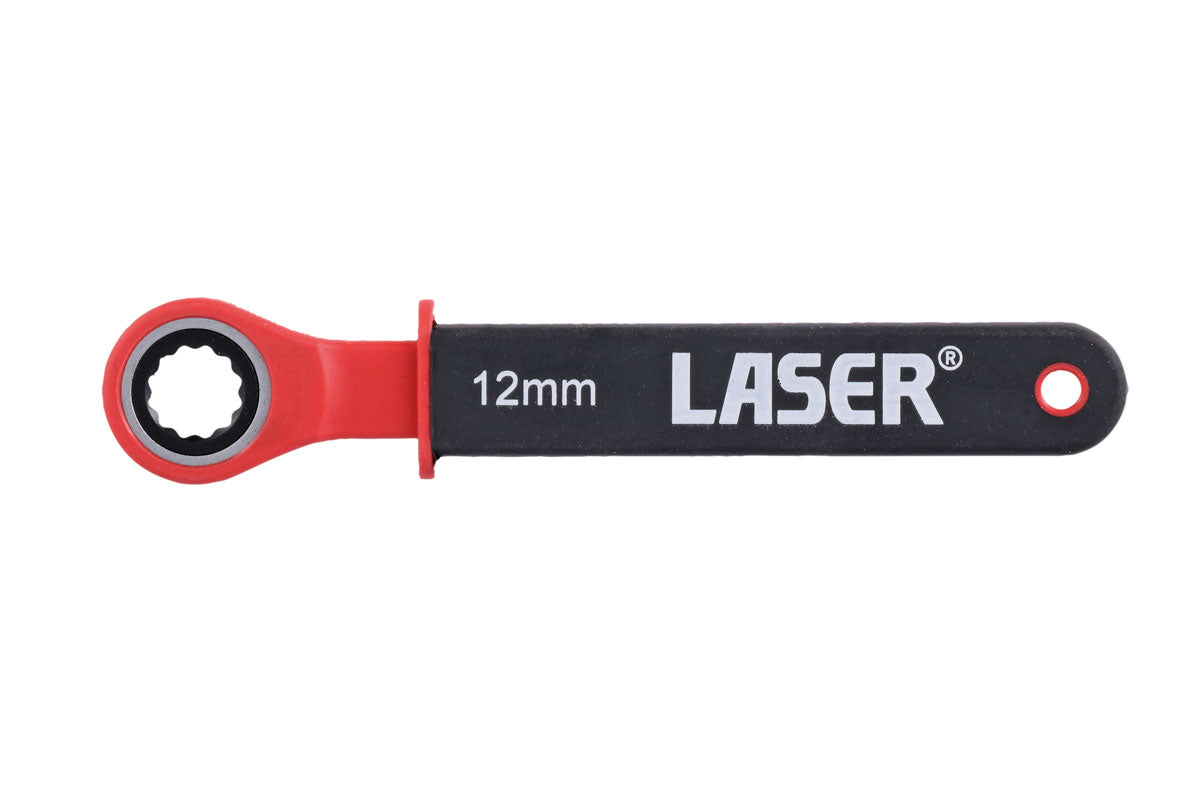 Laser Tools VDE Ratchet Spanner 12mm Bi-Hex 120 Teeth 1000V AC 8950