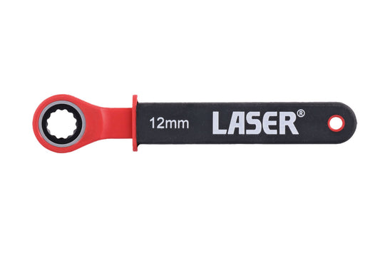 Laser Tools VDE Ratchet Spanner 12mm Bi-Hex 120 Teeth 1000V AC 8950