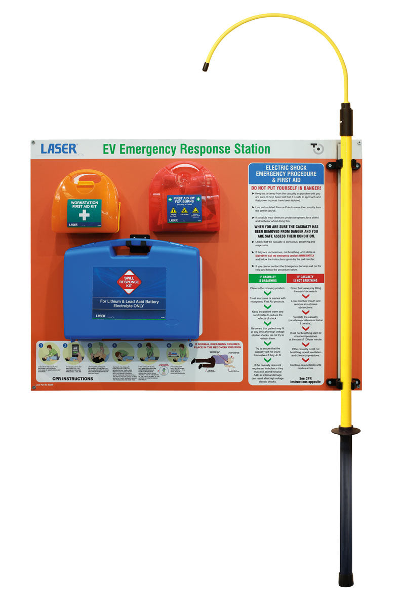 Laser Tools EV Emergency Response Station c/w, Electric Burns Kit, First Aid Kit, Battery Spill Response Kit 8969