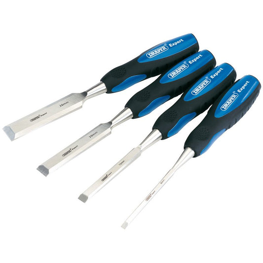 Draper Expert Soft Grip Bevel Edge Wood Chisel Set 150mm 4 Piece 89726