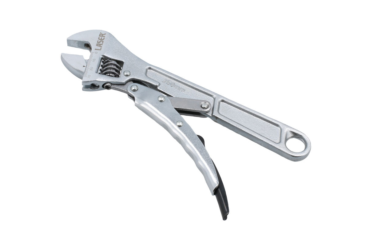 Laser Tools Locking Adjustable Wrench 250mm Range 0 - 30mm Parallel Jaws 8975