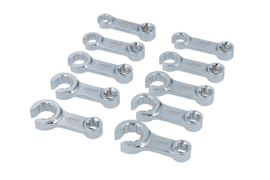 Laser Tools Flare Nut Wired Sensor Torque Wrench Adaptor Set 3/8"D 10pc 8977