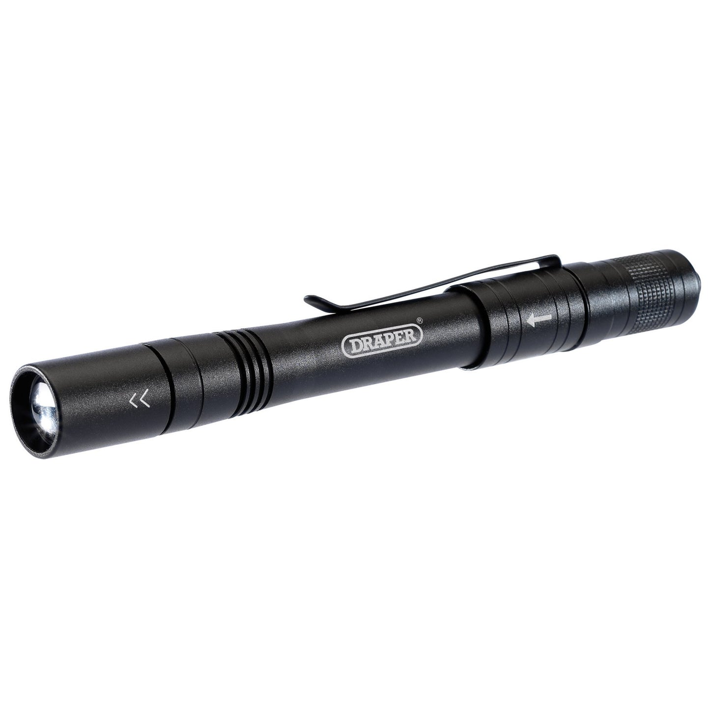 Draper LED Rechargeable Aluminium Penlight 1W 80 lumen 50m beam 90099