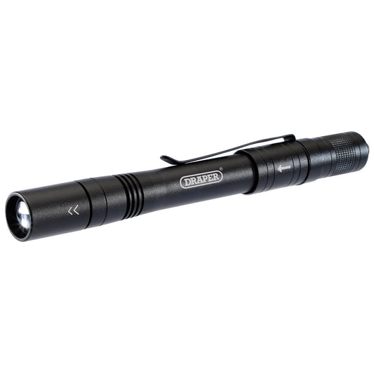Draper LED Rechargeable Aluminium Penlight 1W 80 lumen 50m beam 90099