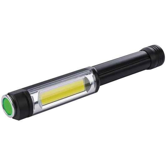 Draper COB LED Aluminium Worklight 5W 400 Lumens 3 x AA Batteries Supplied 90100