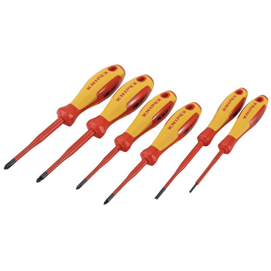 Knipex VO4 Screwdriver Set VDE Insulated Slotted Phillips Pozidrive 6pc 00 20 12
