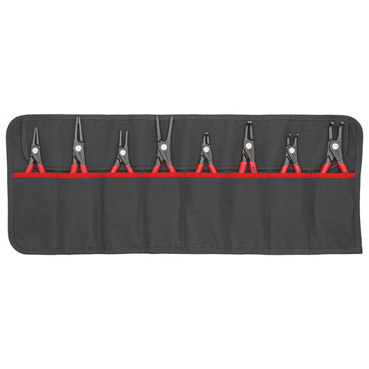 KNIPEX Circlip Plier Set 8 pc Internal External In A Roll 00 19 58 V02