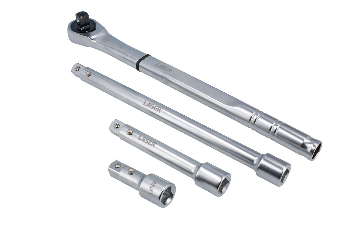 Laser Tools 3/4"D Ratchet Handle 120 Teeth XL Leverage With Extensions 9054
