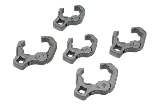 Laser Tools Ratchet Crows Foot Flare Nut Wrench Set 1/2"D 22mm - 32mm 9076