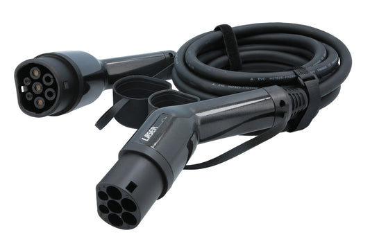 Laser Tools EV Charging Cable 32A Single Phase T2 Female T2 Male 7kW IP65 9105