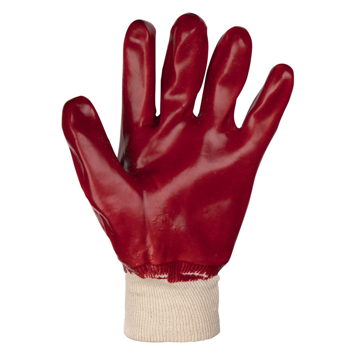 Sealey PVC Knit Wrist Gloves (Large) - Pack of 12 Pairs 9106L/12