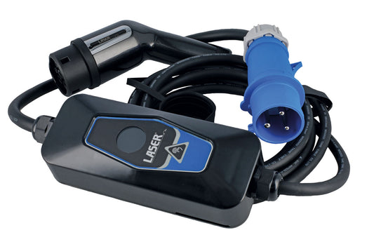 Laser EV Charging Cable 32A Single Phase T2 CEE Plug 3 pin W/Charger IP68 9108