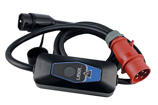 Laser EV Charging Cable 32A 3 Phase T2 Female CEE Plug 5 pin W/Charger IP68 9109