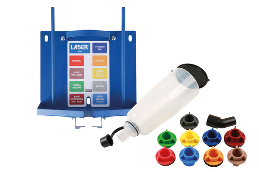 Laser Tools Universal Oil Funnel Kit with Drain Storage Station Magnetic 9120
