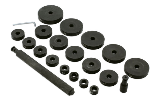 Laser Tools Bush Bearing & Seal Driver Set 52pc 18 to 65mm Plus 1 x 74mm 9123